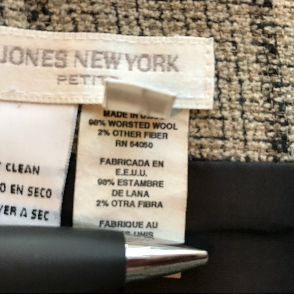 EUC Jones New York tweed wool Plaid Women's pencil Skirt - Picture 9 of 10